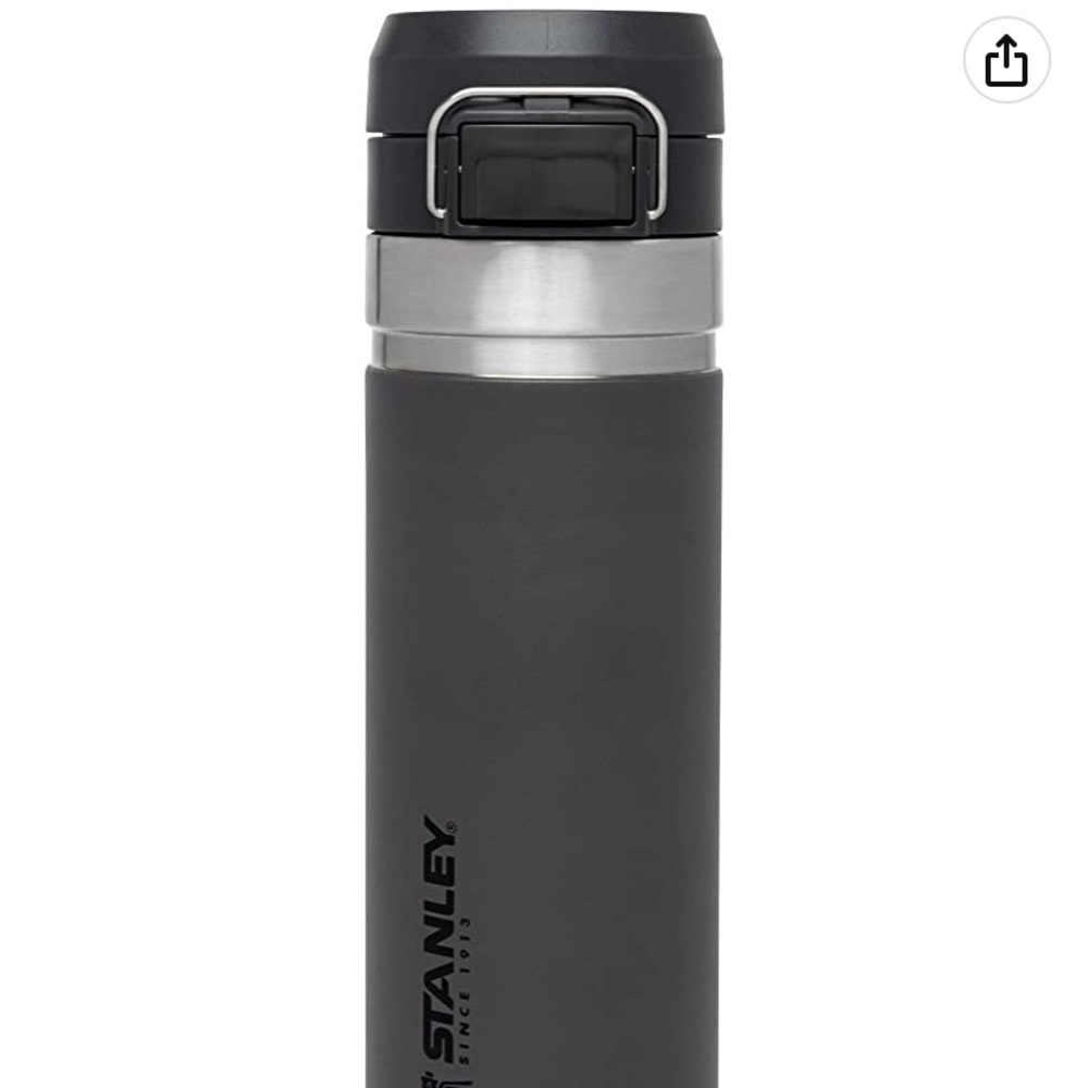 New Stanley The Quick Flip GO Bottle Charcoal, 24OZ / .7L